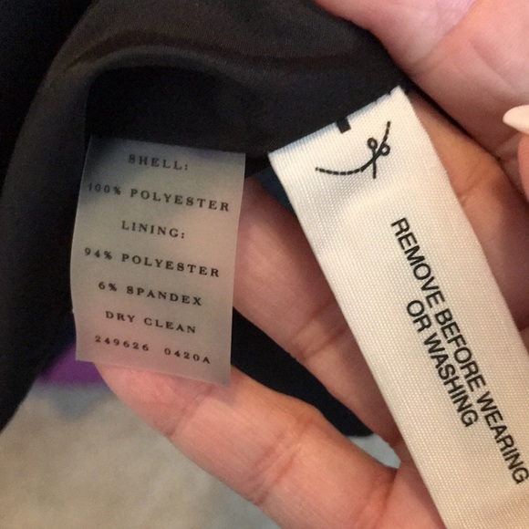 EUC ANN TAYLOR SLEEVELESS RUCHED DRESS. BLACK/GRAY/CREAM PATTERN. SIDE ZIP SZ 6 - Picture 7 of 7